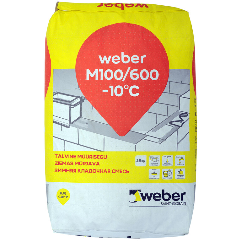 Ziemas mūrjava weber M 100/600